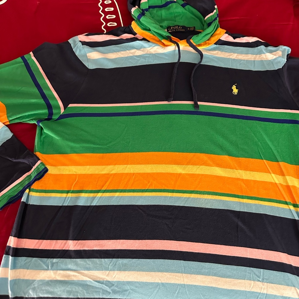 Polo by Ralph Lauren Men's Colorful Striped Hoodie 🔥